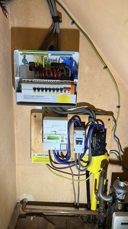 After fuse board installation